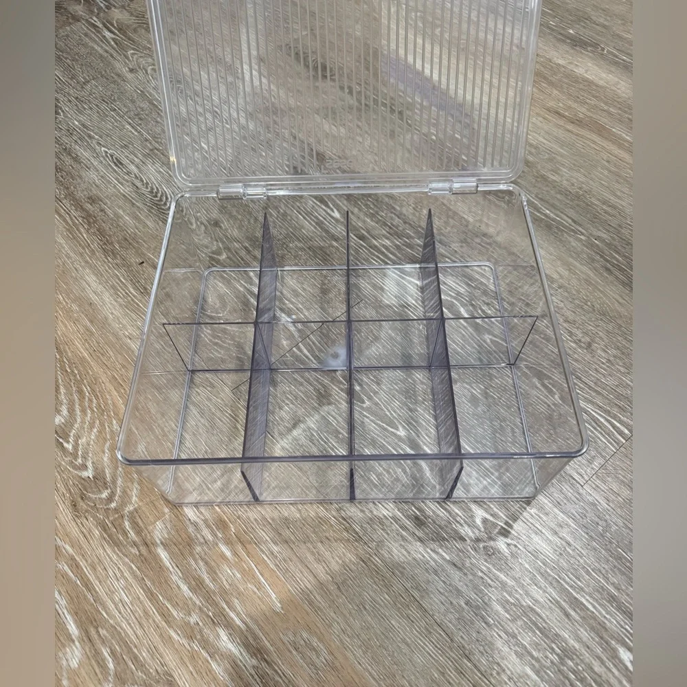 Clear Acrylic Extra Large Tea Bag Organizer Storage Box.